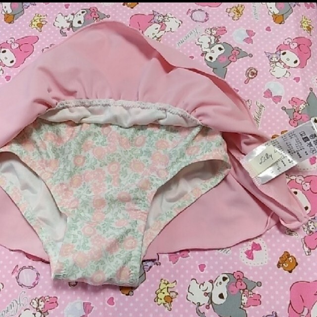 キムラタン(キムラタン)のリリーアイボリー　水着100㎝ キッズ/ベビー/マタニティのキッズ服女の子用(90cm~)(水着)の商品写真