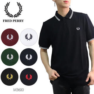 フレッドペリー(FRED PERRY)のFRED PERRY ポロシャツ 黒×白×白 M3600 新品未使用（未開封）(ポロシャツ)
