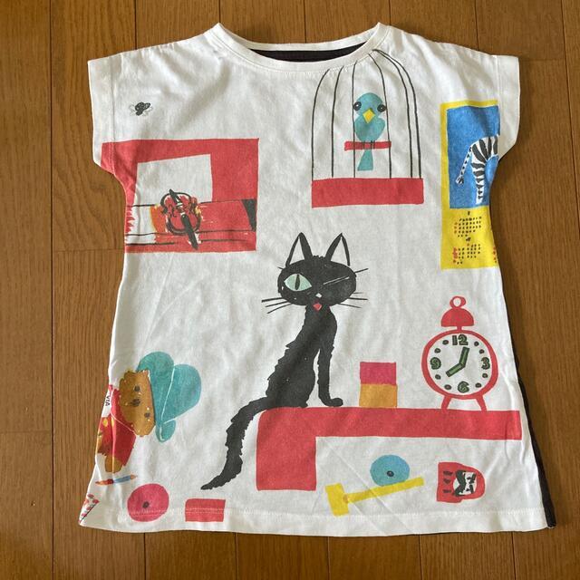 Design Tshirts Store graniph(グラニフ)の半袖　Tシャツ　90cm  女の子　ねこ猫 キッズ/ベビー/マタニティのキッズ服女の子用(90cm~)(Tシャツ/カットソー)の商品写真