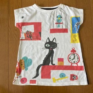 グラニフ(Design Tshirts Store graniph)の半袖　Tシャツ　90cm  女の子　ねこ猫(Tシャツ/カットソー)