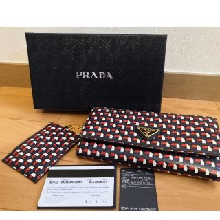 プラダ(PRADA)のプラダ　長財布　サフィアーノプリント(財布)