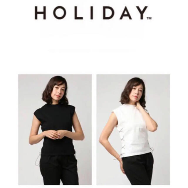 holiday(ホリデイ)のHoliday カットオフレースアップトップス　美品 レディースのトップス(タンクトップ)の商品写真