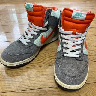 ナイキ(NIKE)のNIKE DUNK HIGH [ARMY/ORANGE BLAZE-MINT](スニーカー)