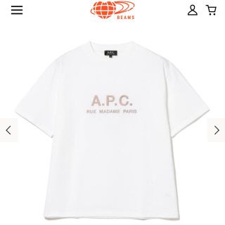 アーペーセー(A.P.C)のa.p.c.×beams lights別注ロゴクルーネックTシャツ(Tシャツ/カットソー(半袖/袖なし))