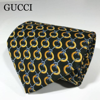 グッチ(Gucci)の【SUGER-J様】グッチ イタリア製 高級シルク ネクタイ モチーフ柄 リング(ネクタイ)