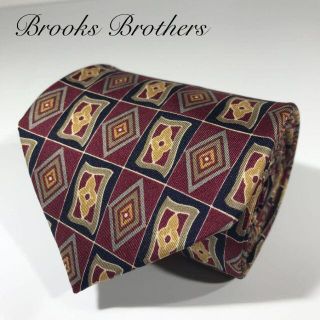 ブルックスブラザース(Brooks Brothers)のブルックスブラザーズ USA製 高級シルク ネクタイ 総柄 ブロックチェック(ネクタイ)