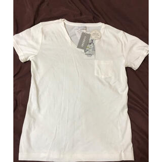 シマムラ(しまむら)のワンコインセール！ 胸ポケット付き無地のTシャツ(ホワイト)  L(Tシャツ(半袖/袖なし))