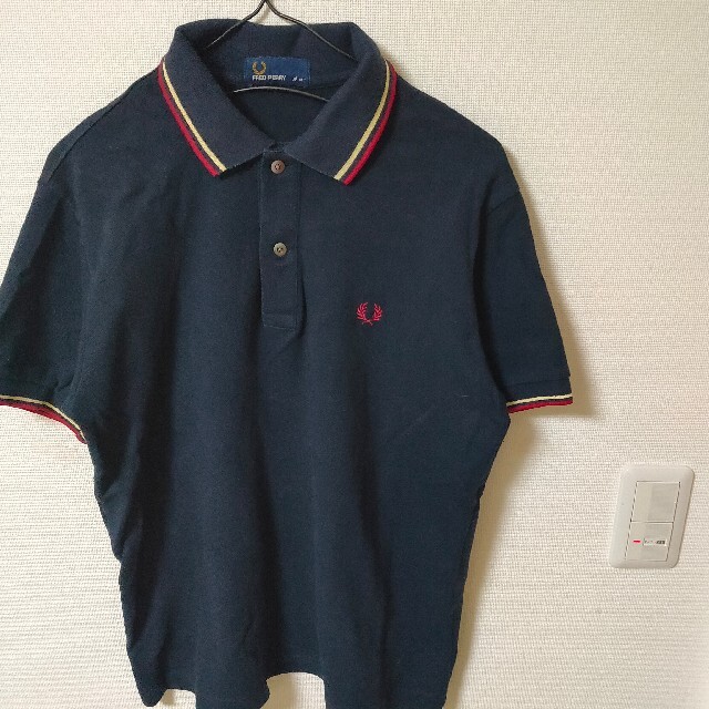 FRED PERRY(フレッドペリー)のFRED PERRY ポロシャツ カットソー ネイビー メンズ M ゴルフウェア メンズのトップス(ポロシャツ)の商品写真