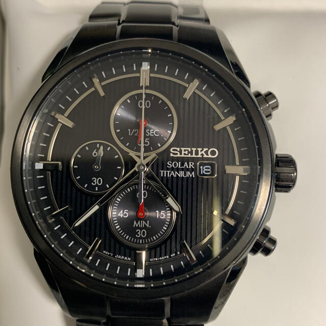 未使用　SEIKO セイコー　ソーラー クロノグラフ　チタンモデル