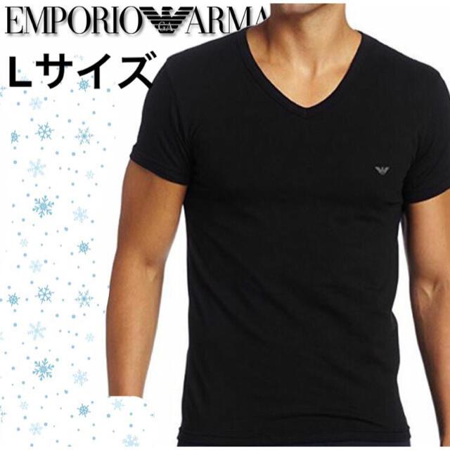 Emporio Armani(エンポリオアルマーニ)の【新品】エンポリオアルマーニ メンズ半袖Ｔシャツ　110856 ブラック　L メンズのトップス(Tシャツ/カットソー(半袖/袖なし))の商品写真