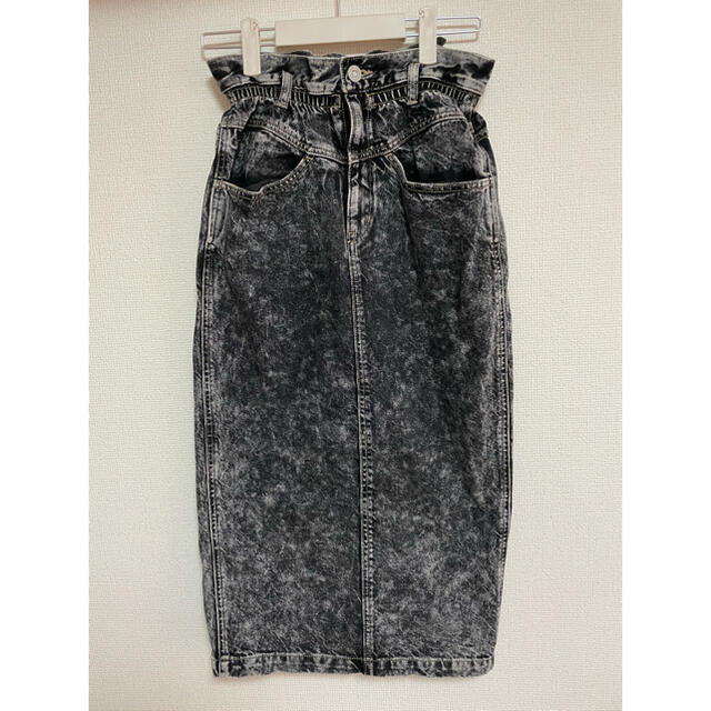 moussy(マウジー)のmoussy GATHER HIGH WAIST CHEMICAL SK レディースのスカート(ロングスカート)の商品写真