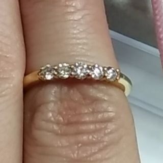 ロードライトガーネット5.28ct 指輪 ダイヤ0.08 リング 13号 三越