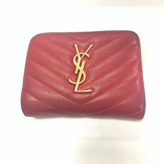 サンローラン(Saint Laurent)のYSL財布　イヴ・サンローランの財布　赤(財布)