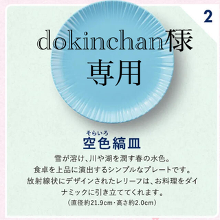 タチキチ(たち吉)のdokinchan様専用 たち吉 空色縞皿  金麦 絶対もらえるあいあい皿(食器)