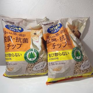 カオウ(花王)の【新品】花王 ニャンとも清潔トイレ 脱臭・抗菌チップ 大きめの粒 2.5L×2個(猫)