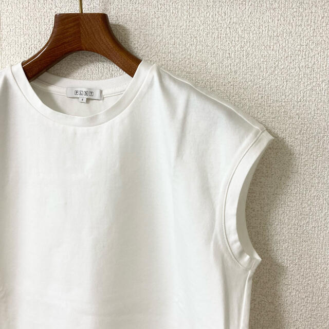 PLST(プラステ)の21ss 極美品◆PLST プラステ◆クルーネック フレンチスリーブ Tシャツ レディースのトップス(カットソー(半袖/袖なし))の商品写真