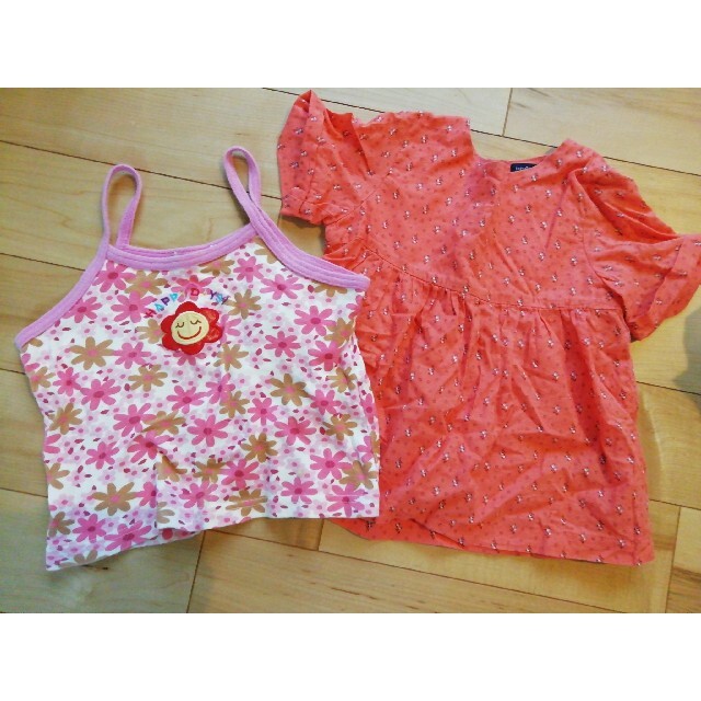 GAP(ギャップ)の100 Gapカットソー＆キャミ キッズ/ベビー/マタニティのキッズ服女の子用(90cm~)(Tシャツ/カットソー)の商品写真