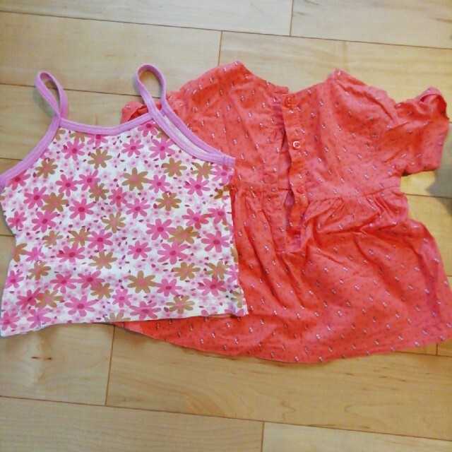 GAP(ギャップ)の100 Gapカットソー＆キャミ キッズ/ベビー/マタニティのキッズ服女の子用(90cm~)(Tシャツ/カットソー)の商品写真