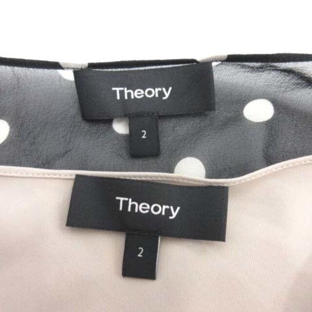 theory(セオリー)のセオリー 19SS 2 M ワンピース ミモレ丈 ロング ドット 黒 レディースのワンピース(ロングワンピース/マキシワンピース)の商品写真