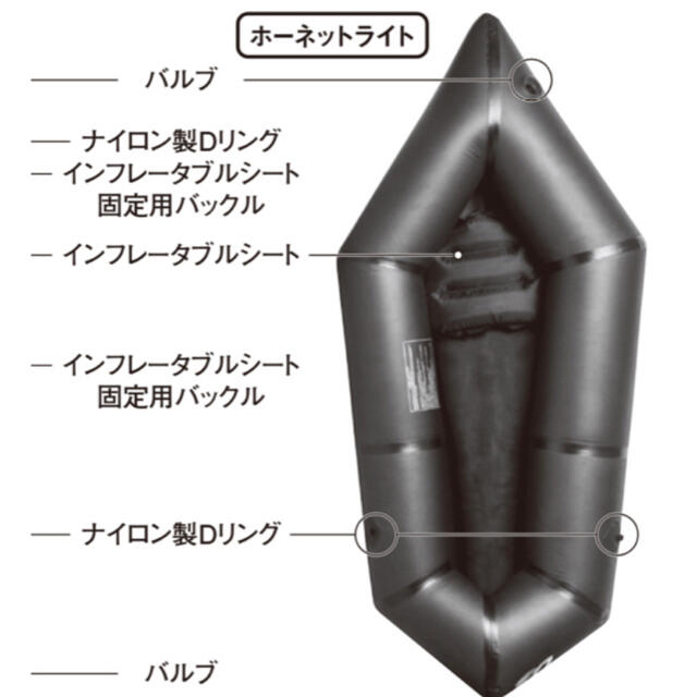 mont bell(モンベル)のKP ホーネットライト モンベル ココペリ パックラフト スポーツ/アウトドアのスポーツ/アウトドア その他(マリン/スイミング)の商品写真