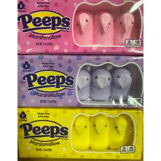 peeps マシュマロ　15個　(5個×3色)　ヒヨコ(菓子/デザート)