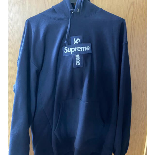 supreme cross box logo Hooded パーカー