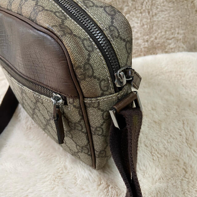 Gucci   美品OLD GUCCI PVC レザー ショルダーバッグ GGスプリーム