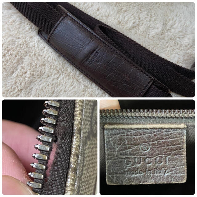 Gucci - 美品☆OLD GUCCI PVC レザー ショルダーバッグ GGスプリーム