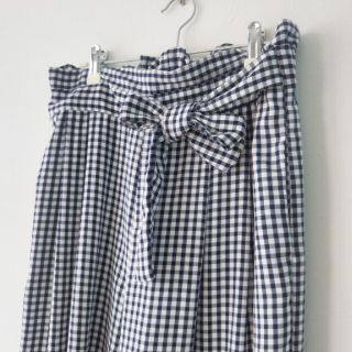 ザラ(ZARA)の美品＊ザラ　チェックワイドパンツ＊Mサイズ(カジュアルパンツ)