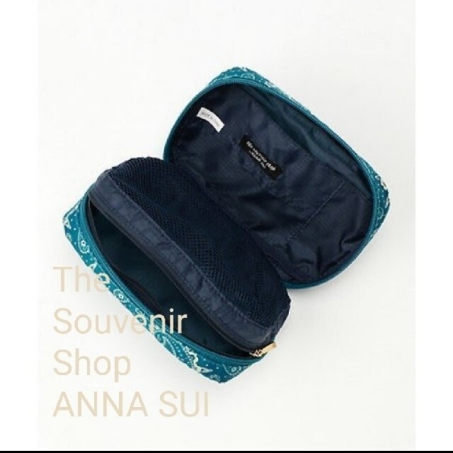 ANNA SUI(アナスイ)の＊新品＊ANNA SUI＊軽量コスメポーチ＊ペイズリー柄＊グリーン＊ レディースのファッション小物(ポーチ)の商品写真