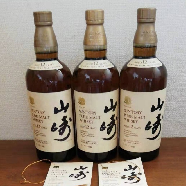 食品/飲料/酒レア　美品　サントリー　山崎12年　760ml 特級　3本セット