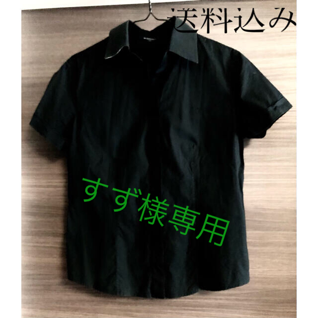 BURBERRY BLACK LABEL(バーバリーブラックレーベル)のBURBERRY   レディース　半袖シャツ　ブラック レディースのトップス(シャツ/ブラウス(半袖/袖なし))の商品写真