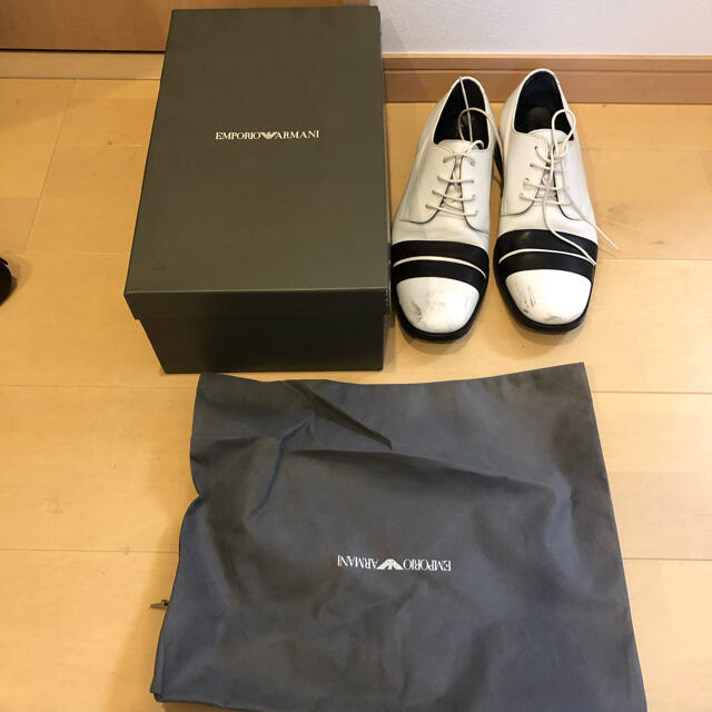 Emporio Armani サイズ40 サイズ40 ドレス ビジネス 皮靴 エンポリオアルマーニ メンズ 革靴 正規 品