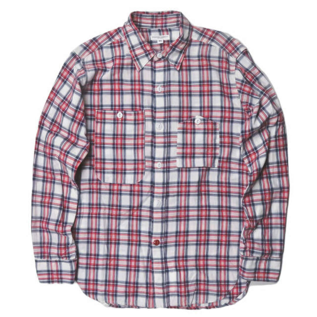 Engineered Garments(エンジニアードガーメンツ)のEngineered Garments エンジニアードガーメンツ アメリカ製 Work Shirt - Madras Plaid マドラスチェックワークシャツ XS White/Navy/Red 長袖 トップス【中古】【Engineered Garments】 メンズのトップス(シャツ)の商品写真