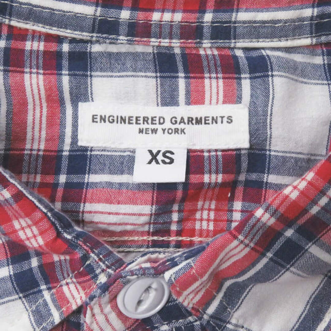 Engineered Garments(エンジニアードガーメンツ)のEngineered Garments エンジニアードガーメンツ アメリカ製 Work Shirt - Madras Plaid マドラスチェックワークシャツ XS White/Navy/Red 長袖 トップス【中古】【Engineered Garments】 メンズのトップス(シャツ)の商品写真