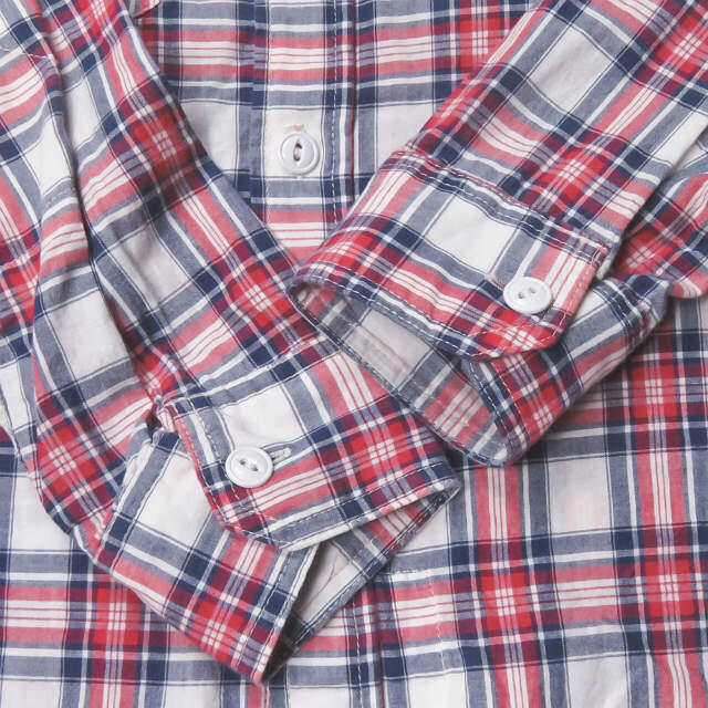 Engineered Garments(エンジニアードガーメンツ)のEngineered Garments エンジニアードガーメンツ アメリカ製 Work Shirt - Madras Plaid マドラスチェックワークシャツ XS White/Navy/Red 長袖 トップス【中古】【Engineered Garments】 メンズのトップス(シャツ)の商品写真