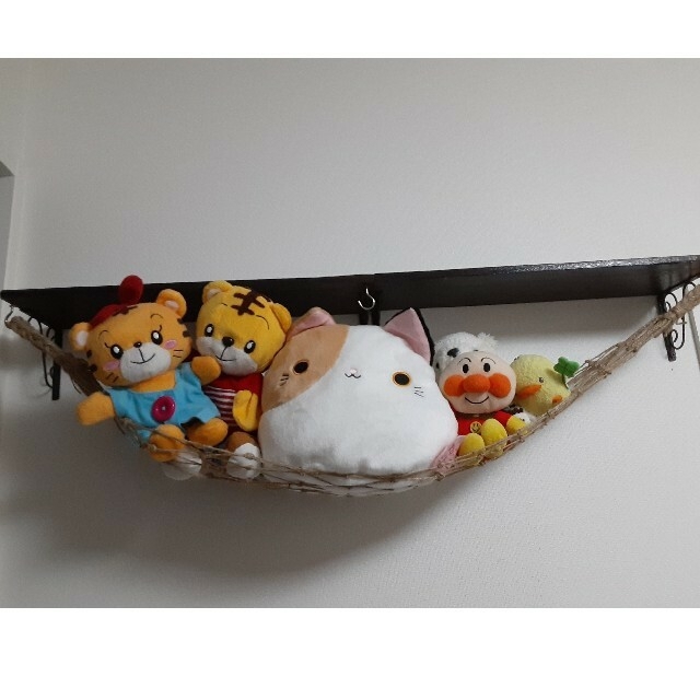 ぬいぐるみ収納 トイレットペーパー収納 ハンモック収納 麻紐 ハンドメイドの通販 by 白うさぎ 収納 ぬいぐるみハンモック