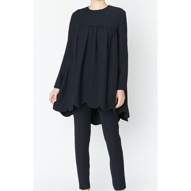 YOKO CHAN  Hem Scallop Blouse