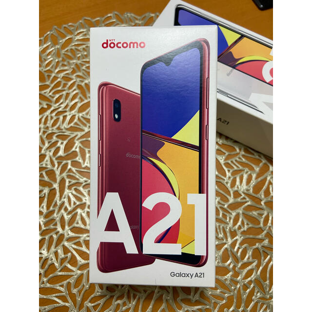 【新品未使用】人気RED＊Galaxy A21 SC-42A レッドSIMフリースマートフォン本体