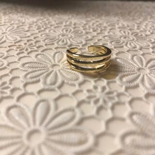 ゴールド　シンプル3連トゥーリング　足　指輪　イッチャン様(リング(指輪))