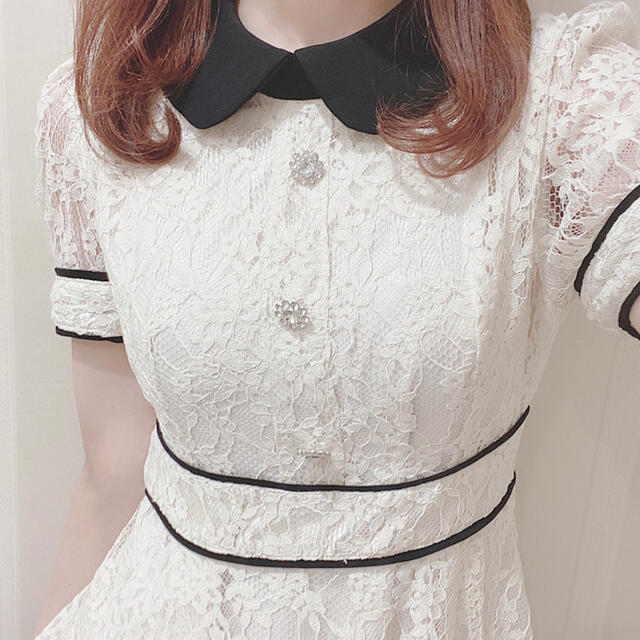 完売商品【齊藤なぎさちゃん着用商品❤︎】パイピングレースワンピース