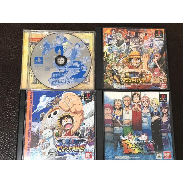 PlayStation(プレイステーション)の★ 動作品 PS ★ ONE PIECE ゲーム 4本セット エンタメ/ホビーのゲームソフト/ゲーム機本体(家庭用ゲームソフト)の商品写真