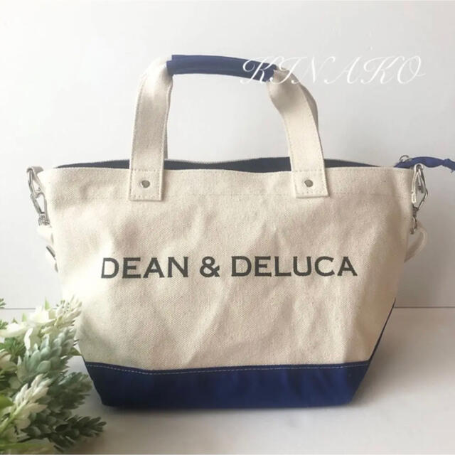 DEAN & DELUCA(ディーンアンドデルーカ)のエコバッグDEAN&DELUCAディーアンドデルーカトートバッグブルーナチュラル レディースのバッグ(エコバッグ)の商品写真