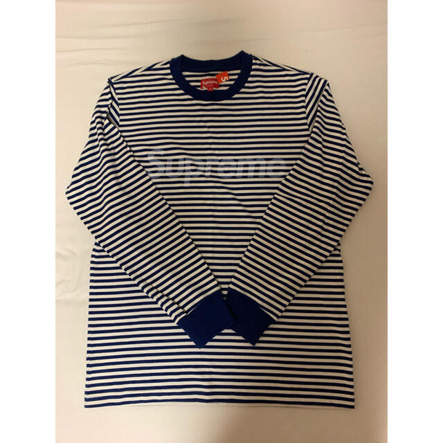 Supreme Striped Logo L/S Top Mサイズ