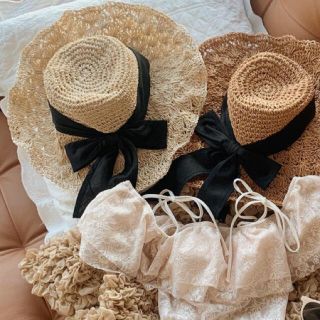 natural wire straw hat(麦わら帽子/ストローハット)