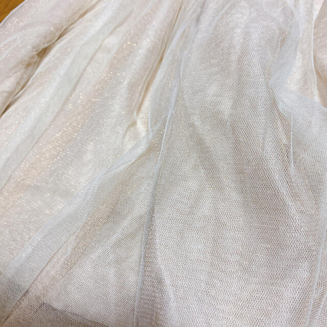 HERE'S(ヒアーズ)のラメチュールスカート レディースのスカート(ひざ丈スカート)の商品写真