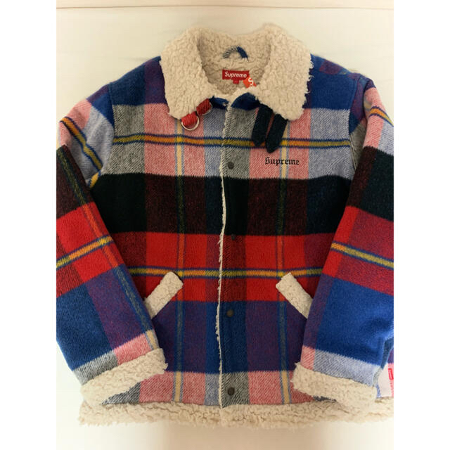 Supreme Plaid Shearling Bomber Lサイズ