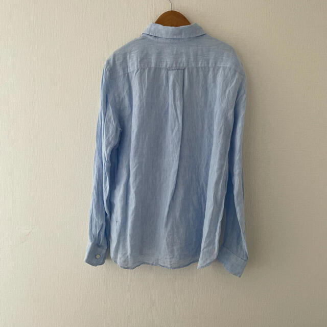 TOMORROWLAND(トゥモローランド)のマカフィー　リネン　シャツ　水色　ブルー レディースのトップス(シャツ/ブラウス(長袖/七分))の商品写真