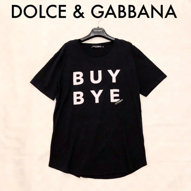 【美品】DOLCE&GABBANA プリント半袖Tシャツ　46サイズ　確実正規品素材素材コットン100%