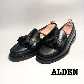 オールデン(Alden)のオールデン　タッセルローファー　黒　9.5D 27.5cm(ドレス/ビジネス)